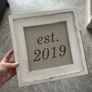 EST 2019 wooden sign